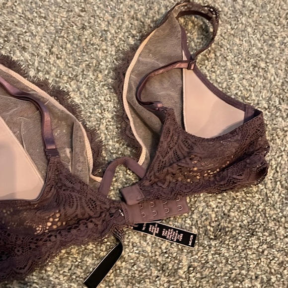 Victoria’s Secret Very Sexy Unlined Push-up Without padding Mauve lace Bra34C - Picture 10 of 11